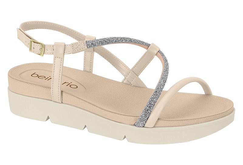 BEIRA RIO / CISTAL-PLATA/CREMA 985 / CAJA DE 12 PARES