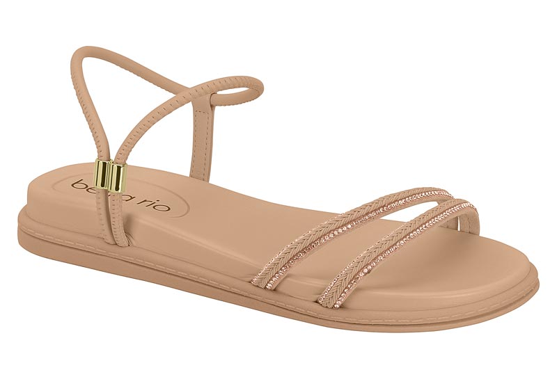 BEIRA RIO / NUDE/ORO ROSADO / CAJA DE 12 PARES