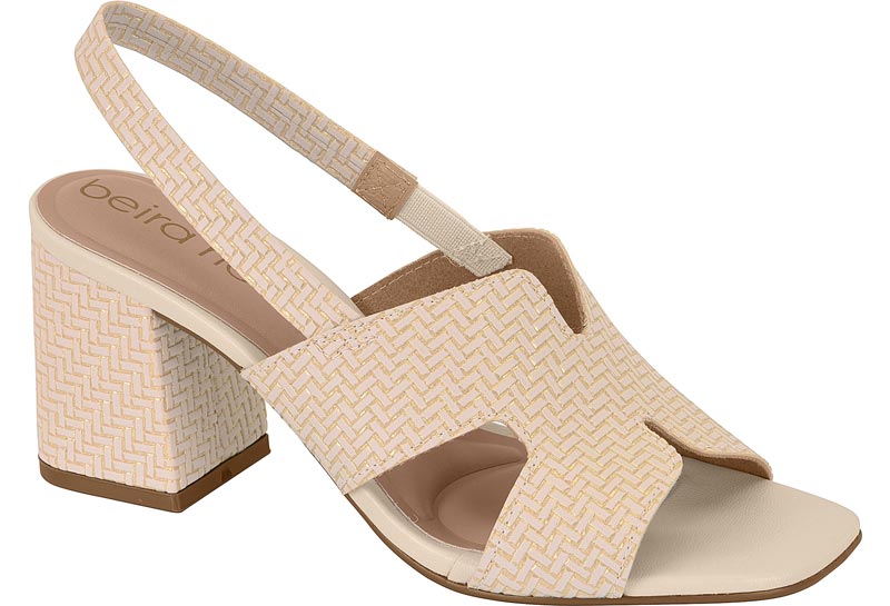 BEIRA RIO / CREMA 985-DORADO / CAJA DE 8 PARES