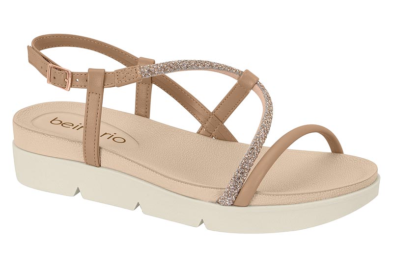 BEIRA RIO / ORO ROSADO-PLATA/NUDE 658 / CAJA DE 12 PARES