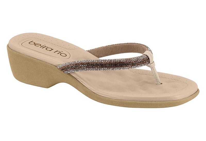 BEIRA RIO / GRAFITO-ORO ROSA-CRISTAL/CREMA 985 / CAJA DE 12 PARES