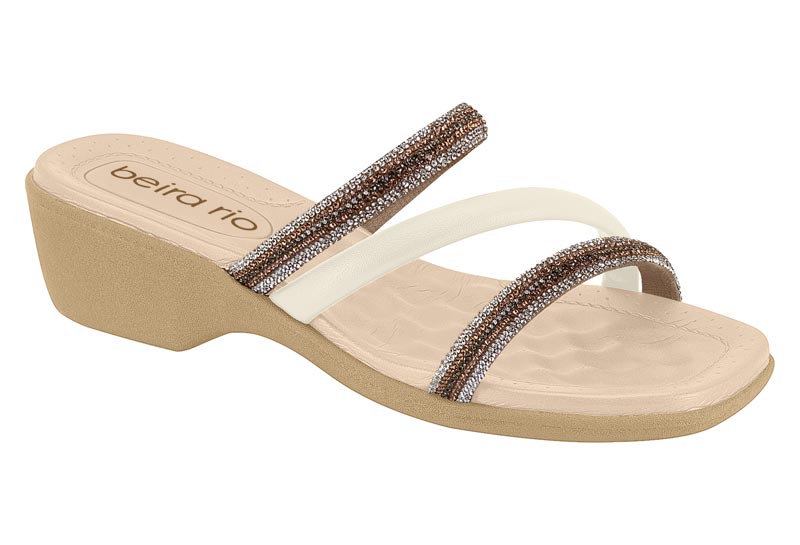 BEIRA RIO / GRAFITO-ORO ROSA-CRISTAL/CREMA 985 / CAJA DE 12 PARES
