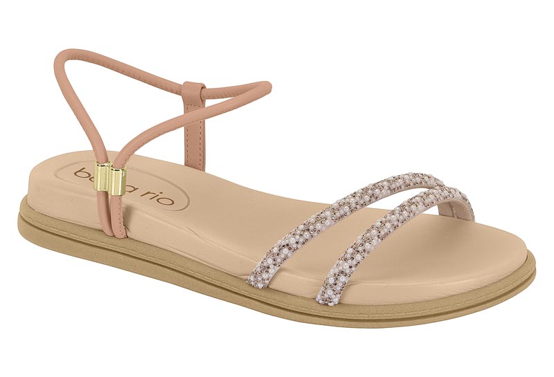 BEIRA RIO / NUDE 658/OURO ROSADO-BRANCO FURTACOR-PEROLA / CAJA DE 8 PARES