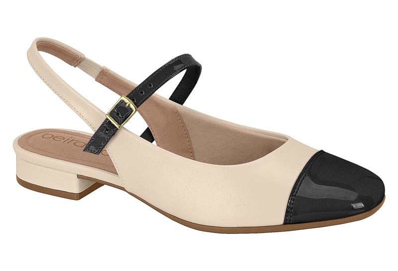 BEIRA RIO / CREMA 985/NEGRO / CAJA DE 8 PARES