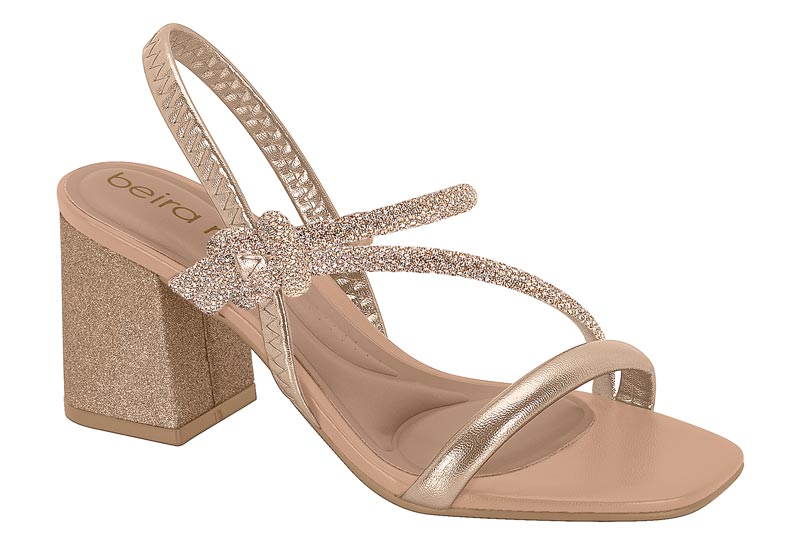 BEIRA RIO / ORO ROSADO/ORO ROSADO-PLATA / CAJA DE 8 PARES