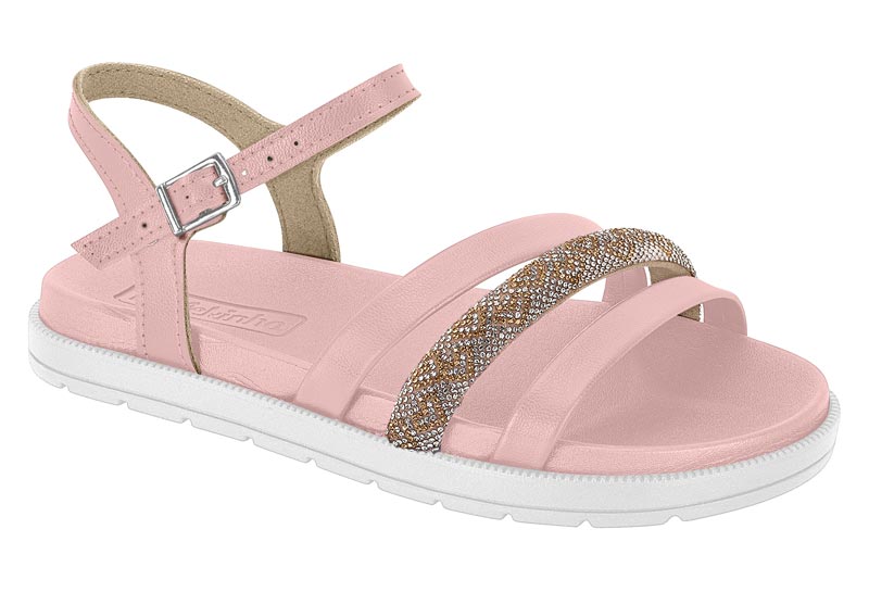 MOLEKINHA / ROSA 942/CRISTAL-DOURADO / CAJA DE 8 PARES