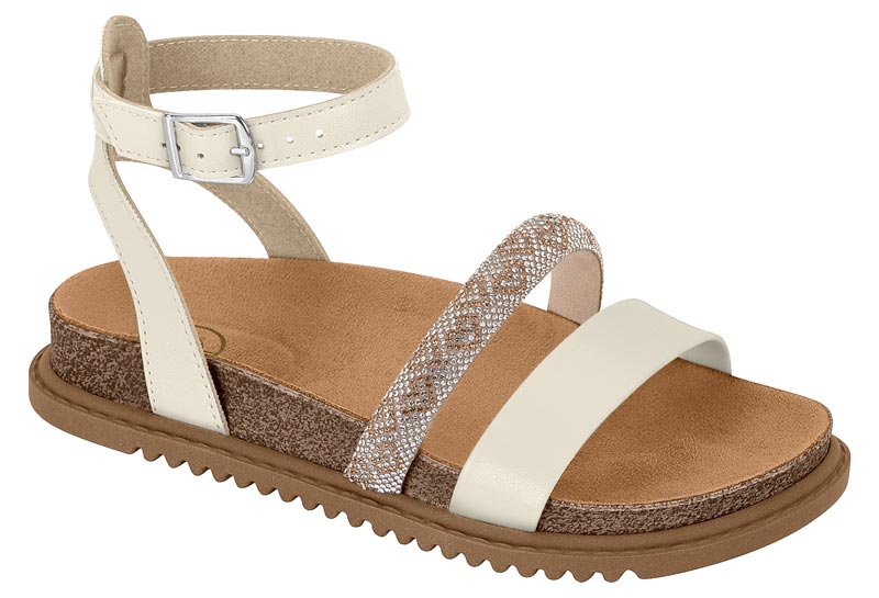 MOLEKINHA / BRANCO OFF 526/CRISTAL-DOURADO / CAJA DE 8 PARES