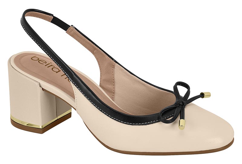 BEIRA RIO / CREMA 985/NEGRO / CAJA DE 8 PARES