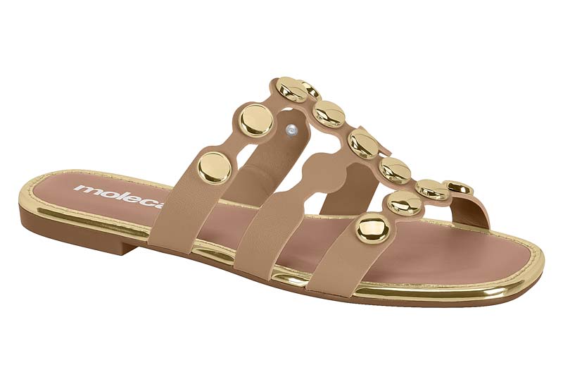 MOLECA / NUDE/DORADO / CAJA DE 12 PARES