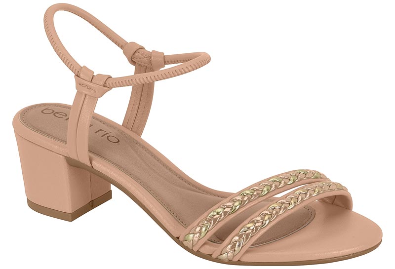 BEIRA RIO / NUDE 658/ORO ROSADO/DORADO / CAJA DE 12 PARES