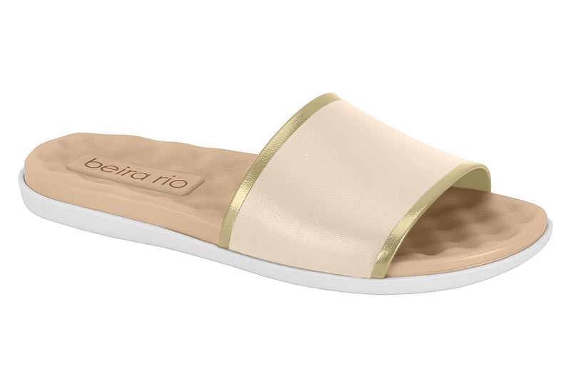 BEIRA RIO / CREMA 985/ DORADO / CAJA DE 12 PARES