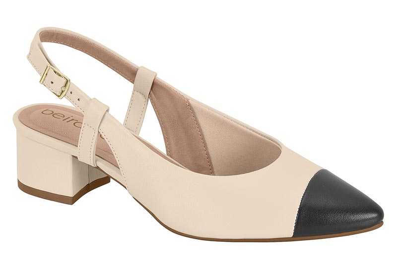 BEIRA RIO / CREMA 985/NEGRO / CAJA DE 12 PARES