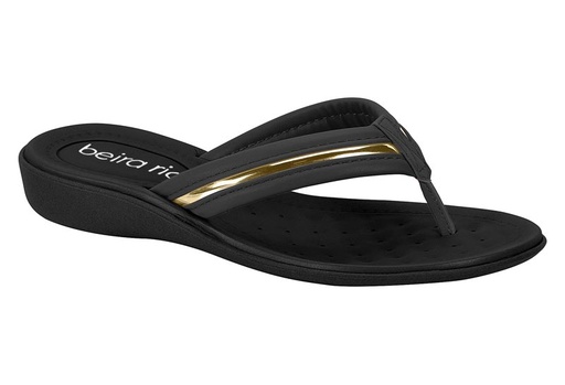 [8224.863.22926.35035 / 4179 2025 / 12 / Grupo Rio] BEIRA RIO / NEGRO/DORADO / CAJA DE 12 PARES